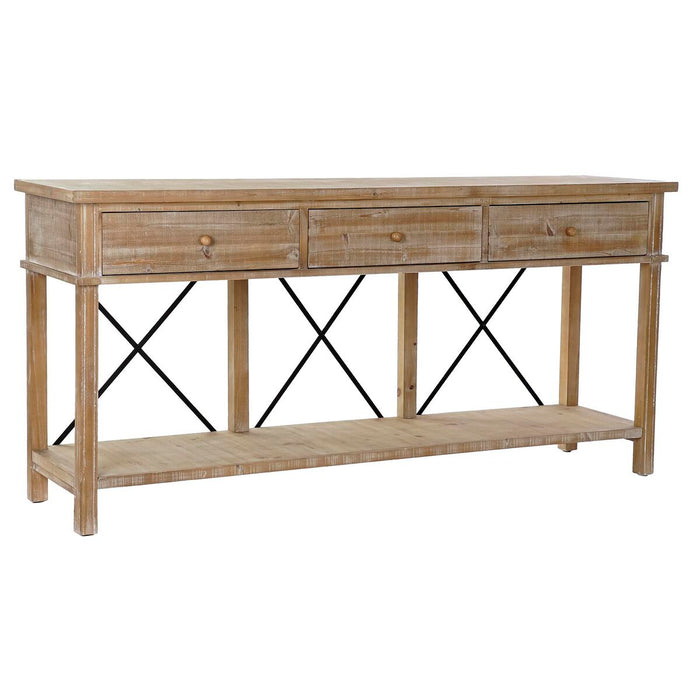 Consolă DKD Home Decor Negru Natural Metal Brad 30 x 40 cm 181 x 45 x 86 cm