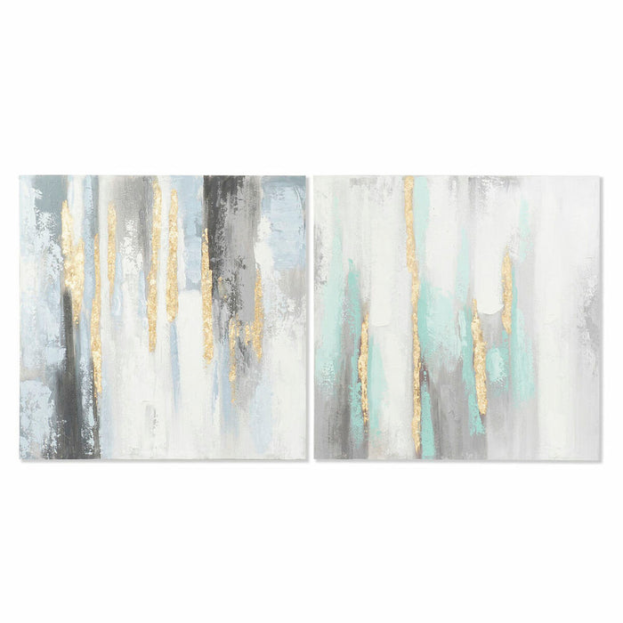 Tablou DKD Home Decor Abstract 80 x 3 x 80 cm Modern (2 Unități)