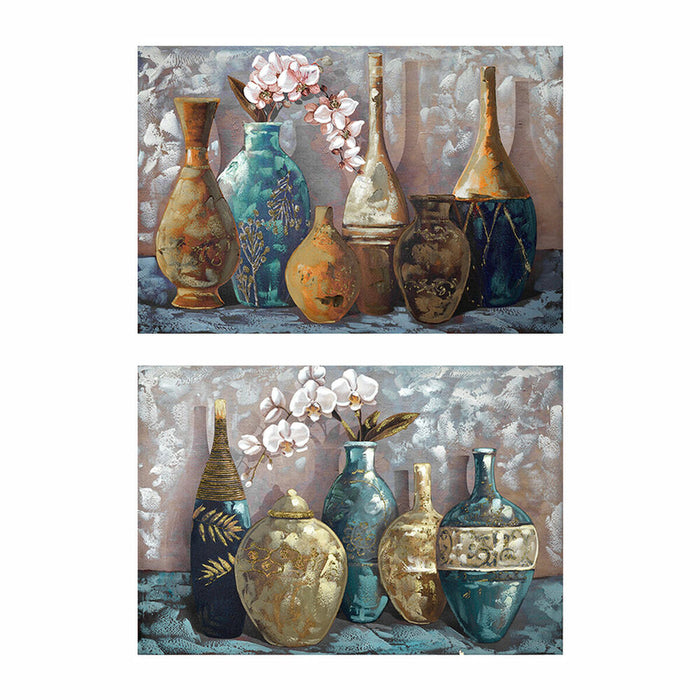 Tablou DKD Home Decor Vază 120 x 3 x 80 cm Tradiţional (2 Unități)