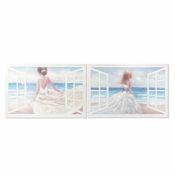 Tablou DKD Home Decor 120 x 3 x 80 cm Mediterană (2 Unități)