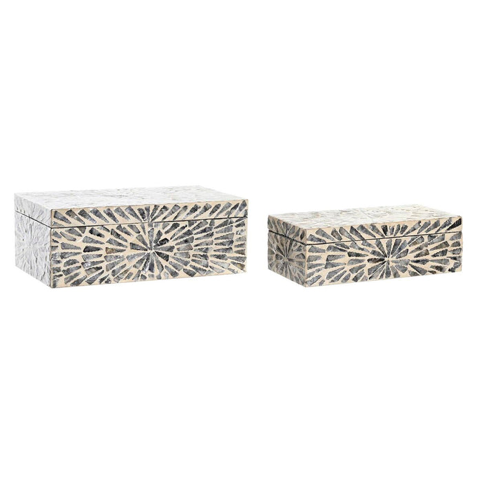 Casetă de Bijuterii DKD Home Decor Sidef Modern (36 x 20 x 13 cm)