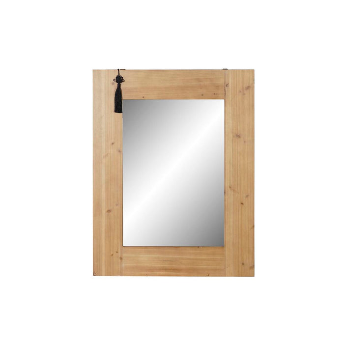 Oglindă de perete DKD Home Decor Brad Natural Roșu MDF (70 x 2 x 90 cm)