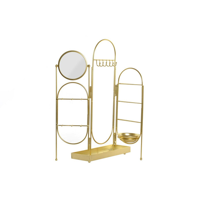Suport de Bijuterii cu Picior DKD Home Decor Oglindă Metal (45 x 10,5 x 51,5 cm) (46 x 10,5 x 51,5 cm)