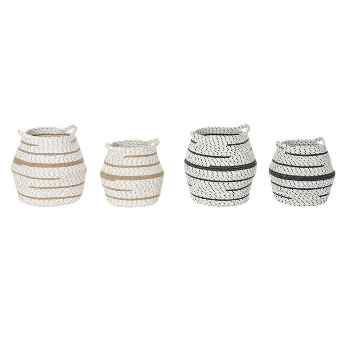 Set de Coșuri DKD Home Decor 40 x 40 x 40 cm Iută Boho (2 Unități)