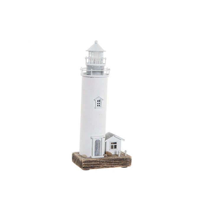 Figură Decorativă DKD Home Decor Alb Far Casă 30 x 13 x 8 cm