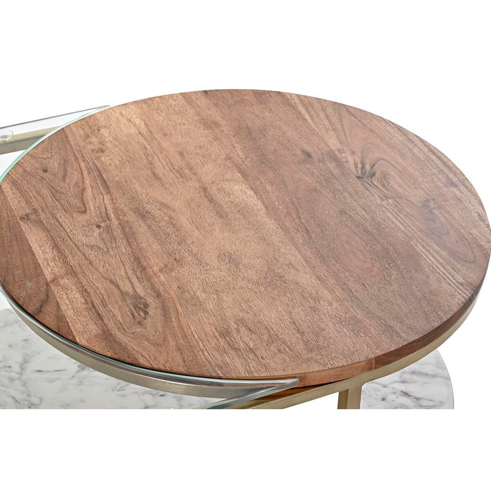Masa de Cafea DKD Home Decor Glamour Auriu* Metal Marmură 116 x 50 x 43 cm