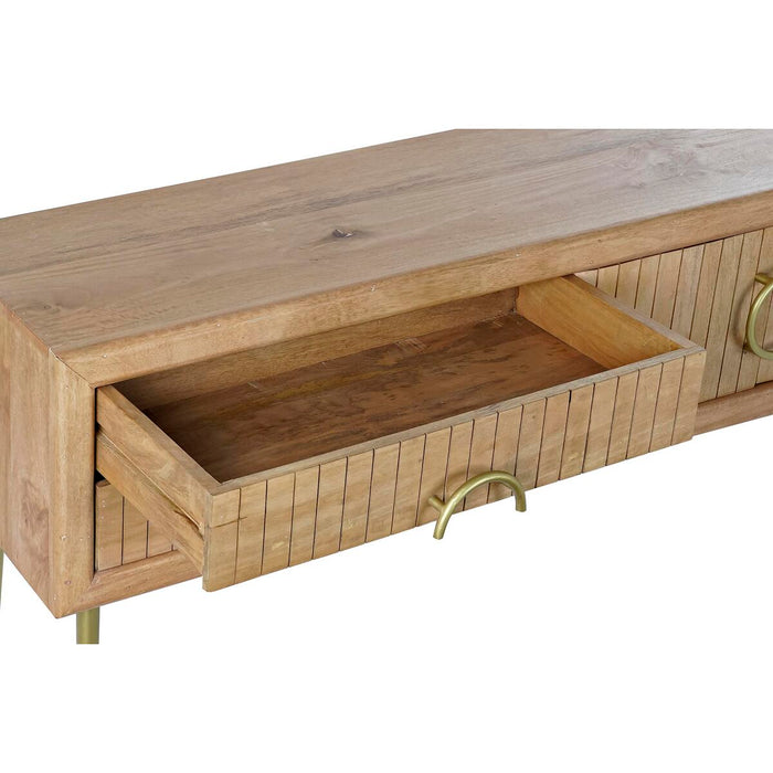 Mobilă TV DKD Home Decor Auriu* Maro Lemn de mango (147 x 40 x 60 cm)