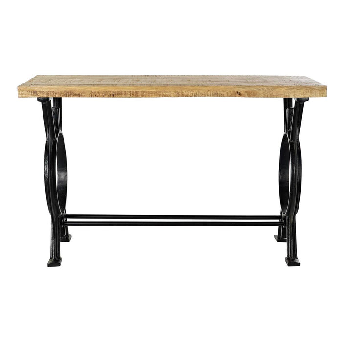 Consolă DKD Home Decor Natural Negru Metal Vintage Lemn de mango industrial (120 x 45 x 76 cm)