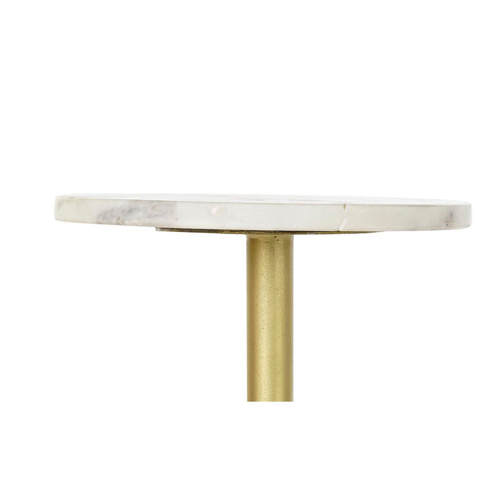 Masa laterală DKD Home Decor Auriu* Metal Marmură 27 x 27 x 62 cm