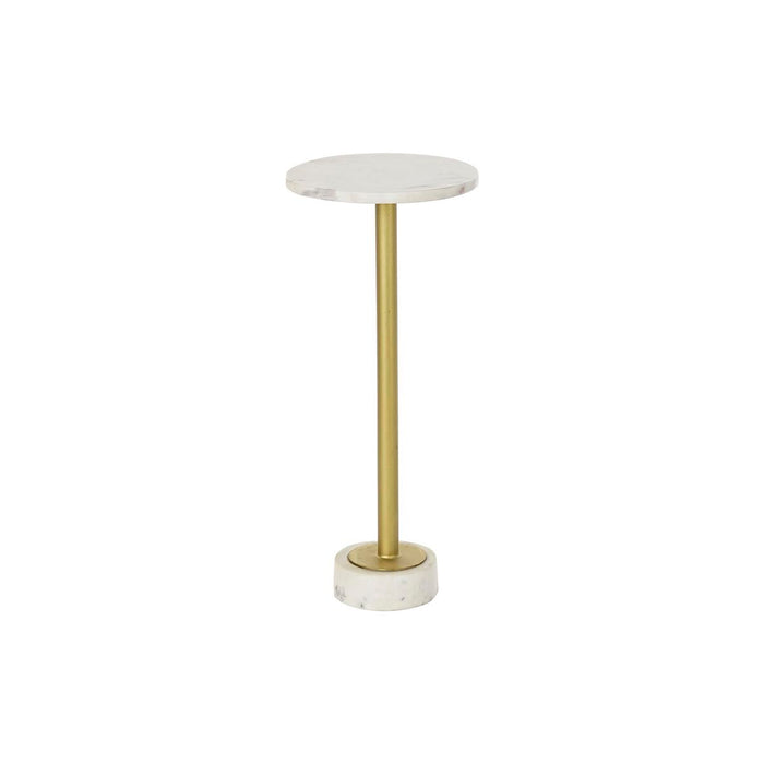 Masa laterală DKD Home Decor Auriu* Metal Marmură 27 x 27 x 62 cm