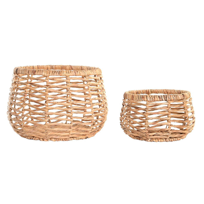 Set de Coșuri DKD Home Decor Fibră (48 x 48 x 33 cm)