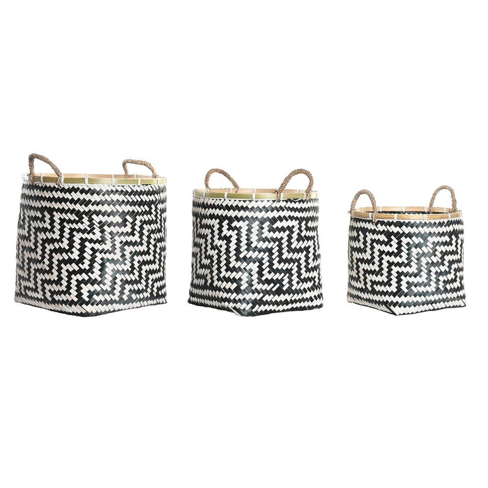 Set de Coșuri DKD Home Decor Bambus 40 x 40 x 44 cm