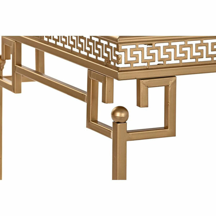 Masa de Cafea DKD Home Decor Oglindă Metal Aluminiu 85 x 44 x 48 cm