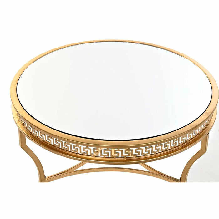 Masa laterală DKD Home Decor Oglindă Auriu* Metal Oriental (61 x 61 x 46 cm)