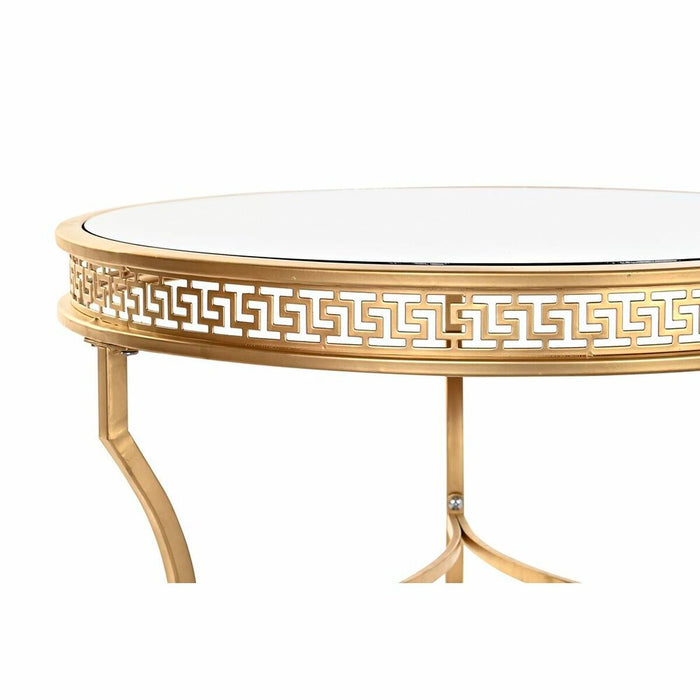 Masa laterală DKD Home Decor Oglindă Auriu* Metal Oriental (61 x 61 x 46 cm)