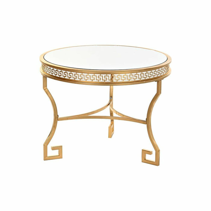 Masa laterală DKD Home Decor Oglindă Auriu* Metal Oriental (61 x 61 x 46 cm)