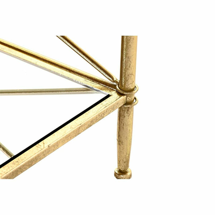 Masa laterală DKD Home Decor 62 x 62 x 51 cm Oglindă Auriu* Metal