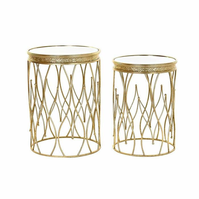 Set de 2 Măsuțe DKD Home Decor Auriu* 40 x 40 x 54 cm