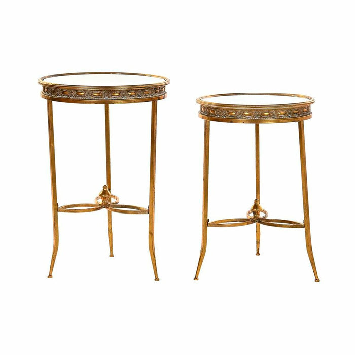 Set de 2 Măsuțe DKD Home Decor Auriu* 40 x 40 x 61 cm