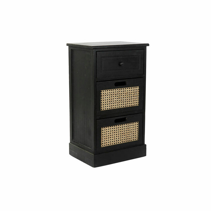 Dulap cu Sertare DKD Home Decor Negru Natural Lemn Lemn de paulownia Vintage 40 x 30 x 70,5 cm