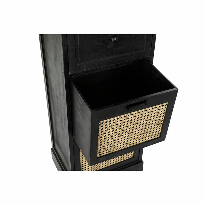 Dulap cu Sertare DKD Home Decor Natural Negru Vintage Lemn de paulownia (40 x 30 x 90,5 cm)