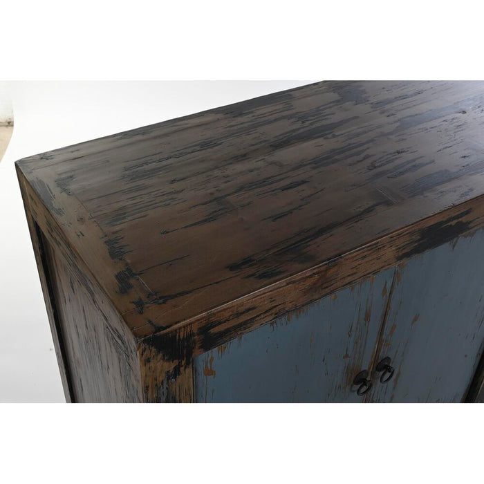 Servantă DKD Home Decor Negru Albastru Lemn Maro (170 x 48 x 85 cm)