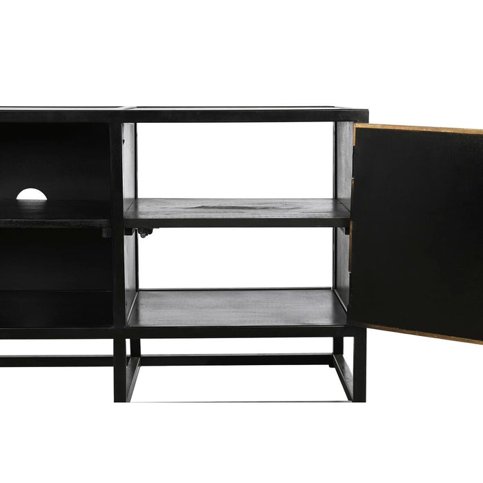 Mobilă TV DKD Home Decor Negru Metal Lemn (120 x 37 x 50 cm)