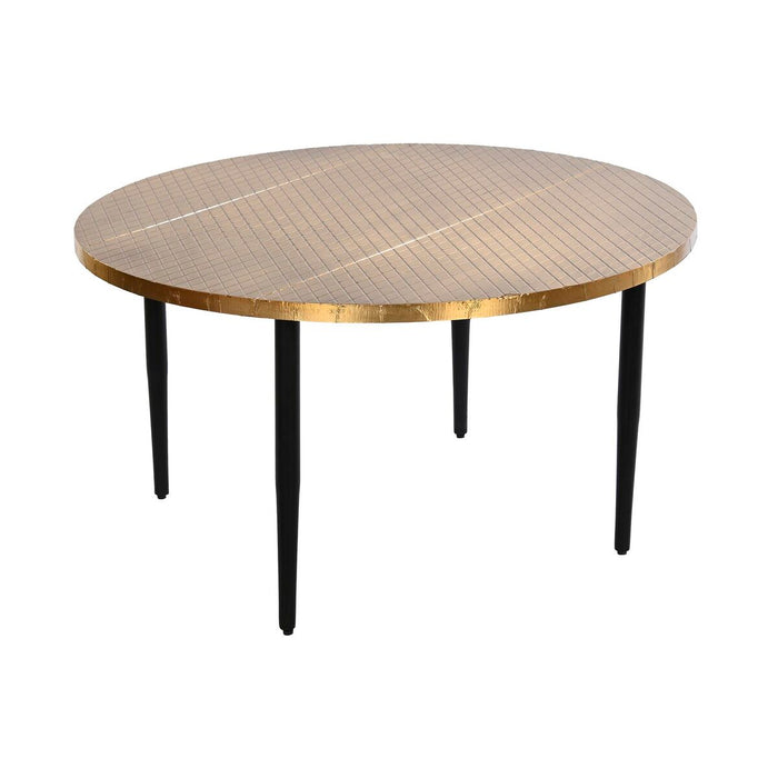 Masa de Cafea DKD Home Decor Glamour Negru Auriu* Lemn Metal 85 x 85 x 45 cm