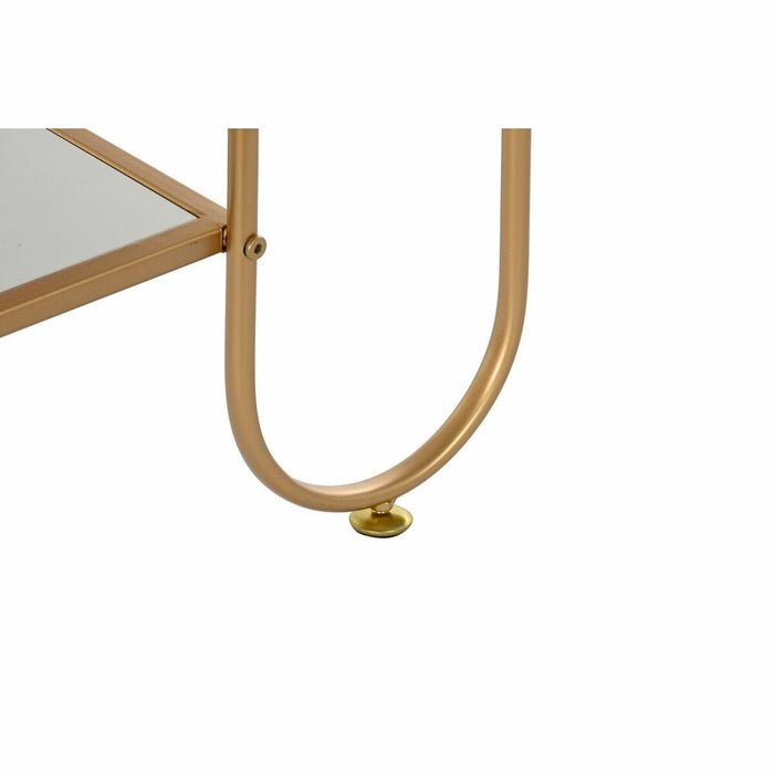 Masa laterală DKD Home Decor Auriu* Metal MDF Alb (50 x 40 x 55,5 cm)