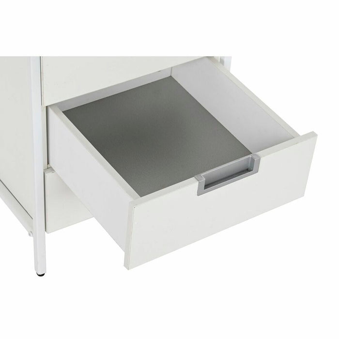 Dulap cu Sertare DKD Home Decor Metal MDF Alb (40 x 40 x 50 cm)