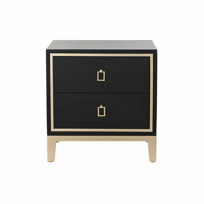 Noptieră DKD Home Decor Negru Multicolor Auriu* Lemn Metal 30 x 40 cm 50 x 40 x 53 cm