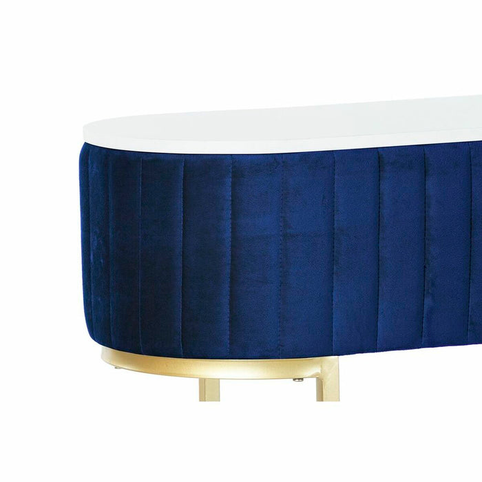 Consolă DKD Home Decor Albastru Alb Multicolor Auriu* Metal Marmură 30 x 40 cm 120 x 35 x 80 cm