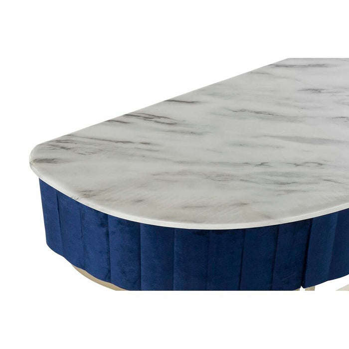 Consolă DKD Home Decor Albastru Alb Auriu* Metal 100 x 40 x 76 cm