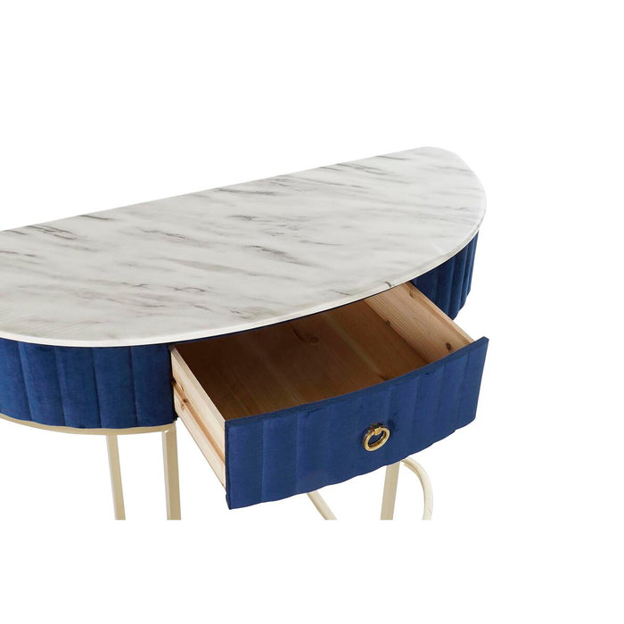 Consolă DKD Home Decor Albastru Alb Auriu* Metal 100 x 40 x 76 cm