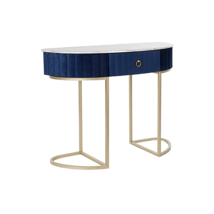 Consolă DKD Home Decor Albastru Alb Auriu* Metal 100 x 40 x 76 cm