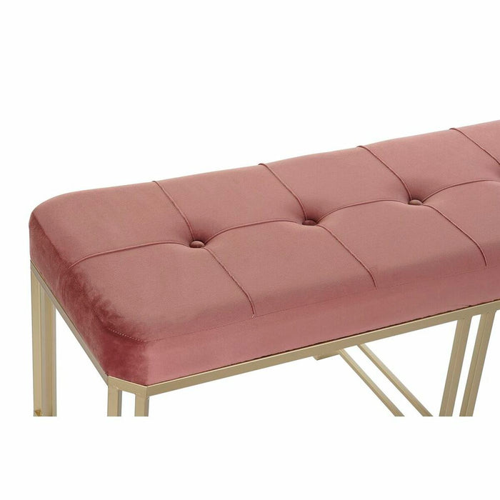 Banchetă DKD Home Decor   Roz Metal Кадифе (120 x 40 x 46 cm)