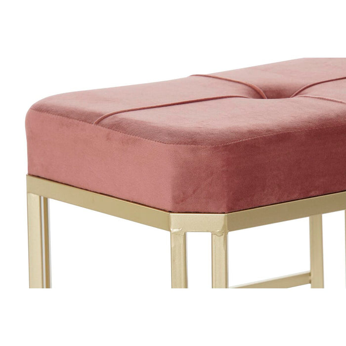 Banchetă DKD Home Decor   Roz Metal Кадифе (120 x 40 x 46 cm)