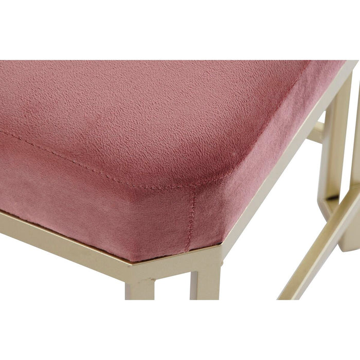 Banchetă DKD Home Decor   Roz Metal Кадифе (120 x 40 x 46 cm)