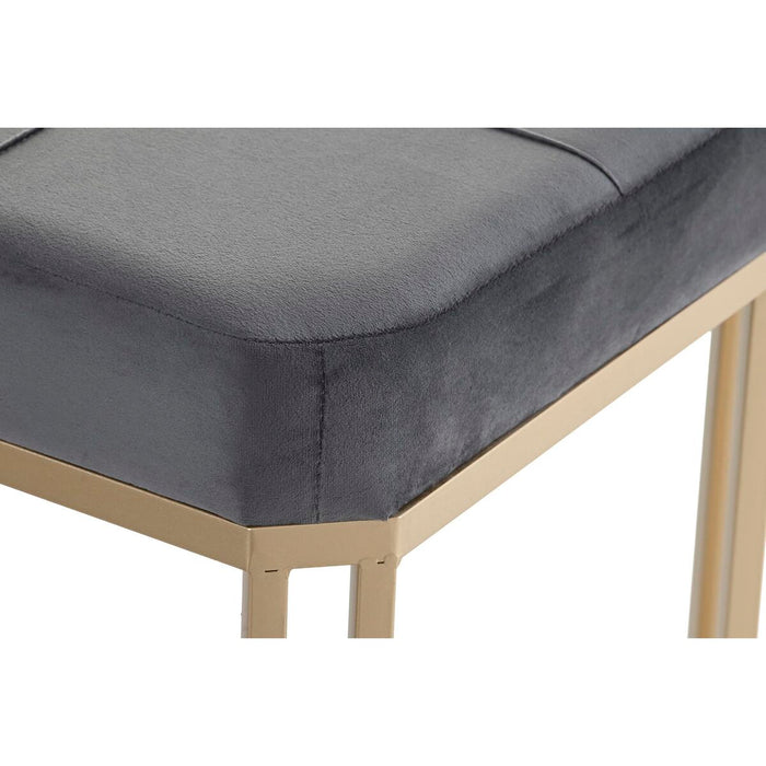 Banchetă DKD Home Decor   Gri Metal Кадифе (120 x 40 x 47 cm)