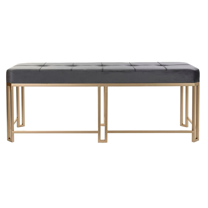 Banchetă DKD Home Decor   Gri Metal Кадифе (120 x 40 x 47 cm)