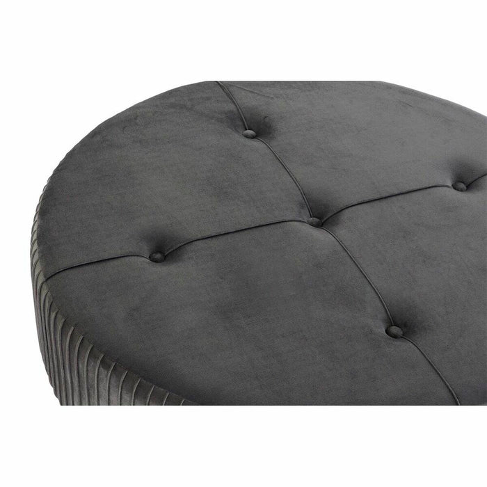 Suport pentru Picioare DKD Home Decor 80 x 80 x 38 cm Scandi Gri Lemn Кадифе Gri închis Velvet