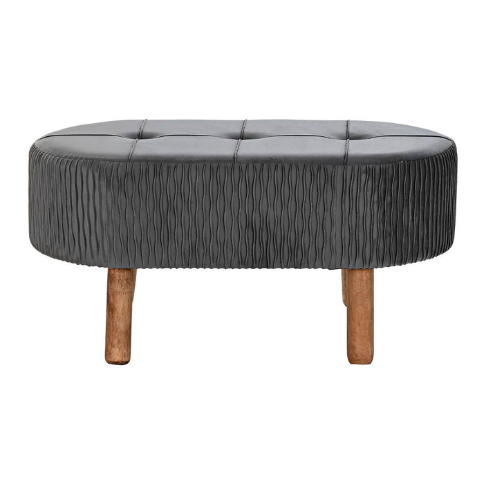 Banchetă DKD Home Decor   Gri Natural Gri închis Lemn 80 x 46 x 38 cm