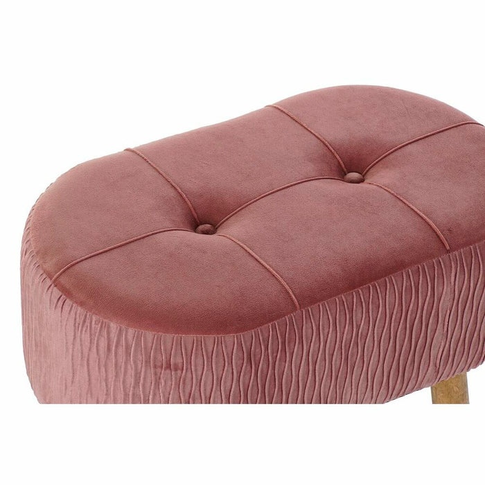 Banchetă DKD Home Decor   Natural Roz Lemn Кадифе (60 x 35 x 36 cm)