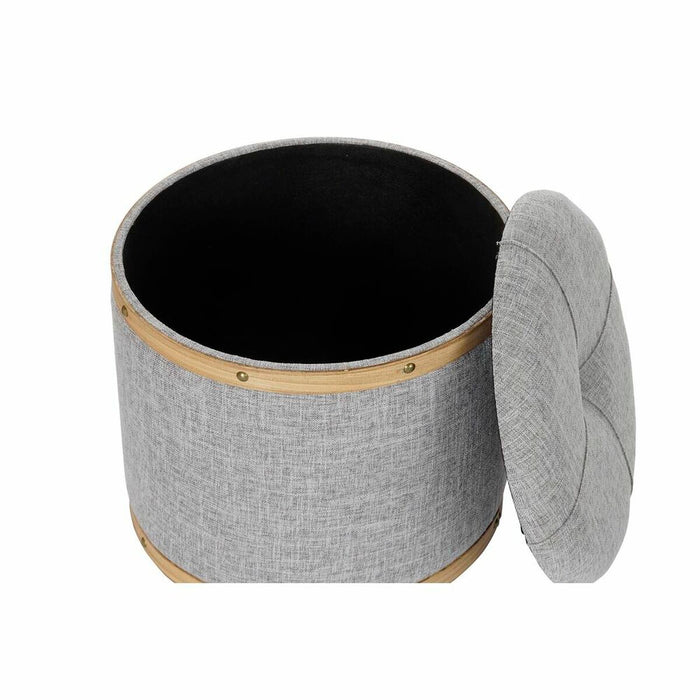 Banchetă DKD Home Decor   Gri Lemn Poliester (120 x 45 x 43 cm)