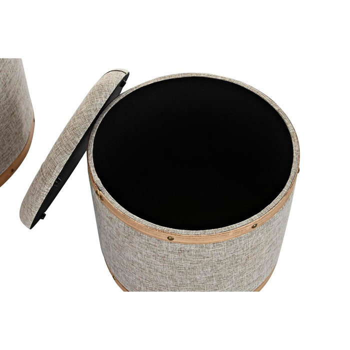 Banchetă DKD Home Decor   Bej Natural Lemn Metal Plastic 30 x 40 cm 120 x 44 x 43 cm