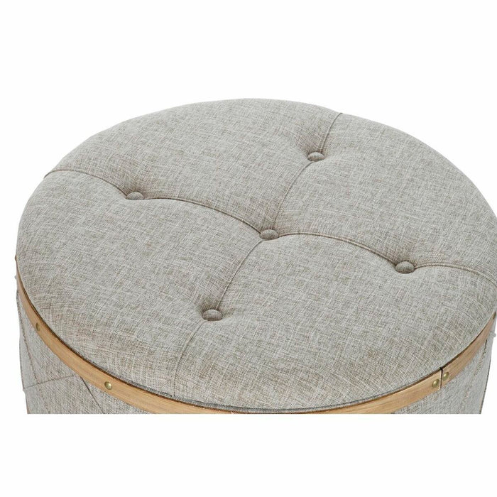 Cufăr de depozitare cu scaun DKD Home Decor Bej Lemn Metal 30 x 40 cm 80 x 80 x 43 cm