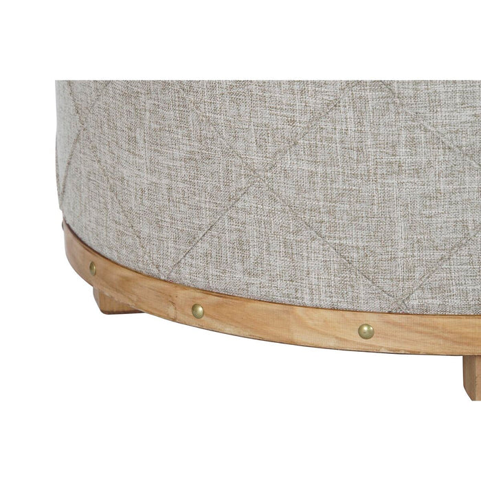 Cufăr de depozitare cu scaun DKD Home Decor Bej Lemn Metal 30 x 40 cm 80 x 80 x 43 cm