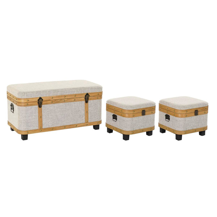 Set de Cufere DKD Home Decor Lemn 80 x 42 x 42 cm