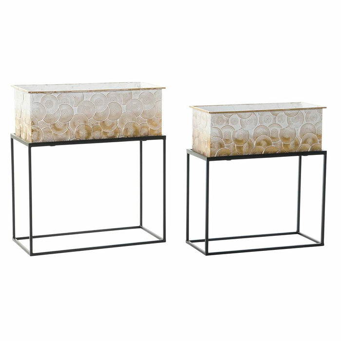 Set de jardiniere DKD Home Decor 53,5 x 26 x 60 cm Metal (2 Unități)
