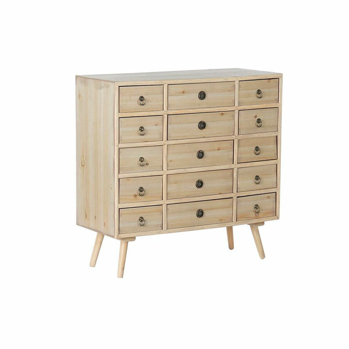 Dulap cu Sertare DKD Home Decor Natural Lemn MDF Bleumarin Gri deschis (80 x 35 x 82 cm)